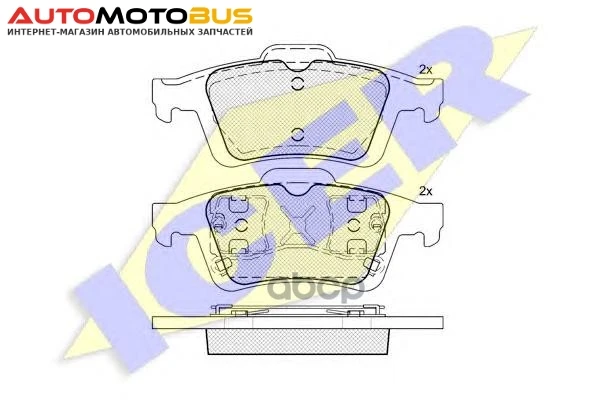 Фото Комплект тормозных колодок ICER 181743