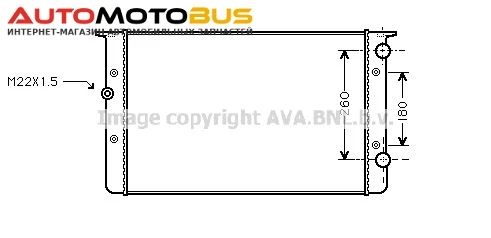 Фото Радиатор охлаждения двигателя AVA QUALITY COOLING VW2104