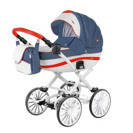 Фото Коляска 2в1 BeBe-Mobile Ines R1 темно-синий / красный