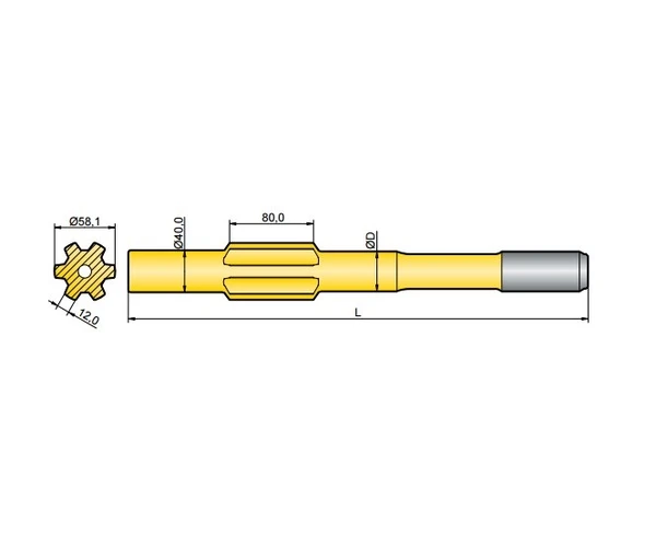 Фото Хвостовик аналог Ingersoll YH 45, YH 50, YH 55