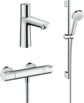 фото Комплект для ванной Термостат Hansgrohe Ecostat 1001 CL ВМ 13211000 для душа + Смеситель Hansgrohe Talis Select E 71750000 для раковины