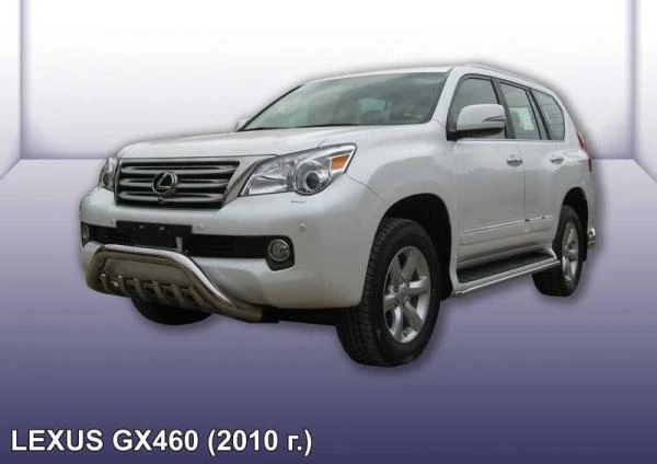 Фото Slitkoff Кенгурятник d76 низкий мини с защитой картера Lexus GX 460 2010