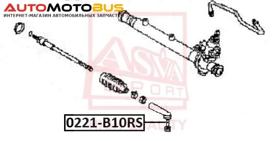 Фото Наконечник поперечной рулевой тяги ASVA 0221-B10RS