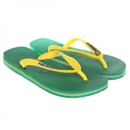 Фото Вьетнамки Havaianas Brasil Logo Green/Yellow