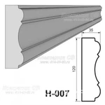 фото Декоративные элементы лепнины - фасадный декор наличник Н-007 на окна из пенопласта