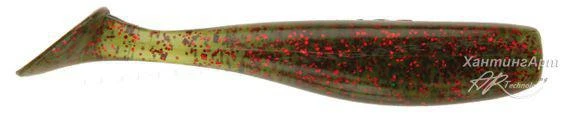 Фото Силиконовая приманка C.A.L. Jerk Baits, 14 см Расцветка 371 Avocado/Red Glitter