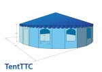 фото Круглый павильон тент д 10 м