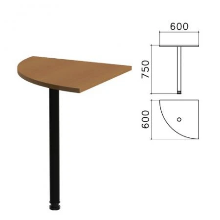 Фото Стол приставной угловой "Канц", 600х600х750 мм, цвет орех пирамидальный (КОМПЛЕКТ)