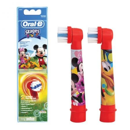 Фото Насадки для электрической зубной щетки ORAL-B (Орал-би) Kids Stages Power EB10, КОМПЛЕКТ 2 шт