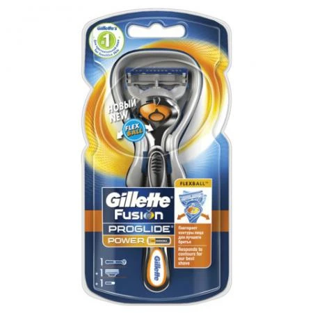 Фото Бритва GILLETTE (Жиллет) "Fusion ProGlide Power", с 1 сменной кассетой, для мужчин