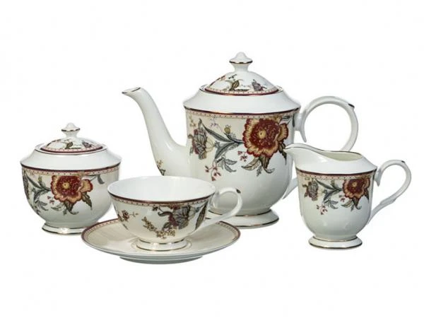 Фото Чайный сервиз на 6 персон 15 пр. 900/150/250/350 мл. Porcelain Manufacturing (264-703)