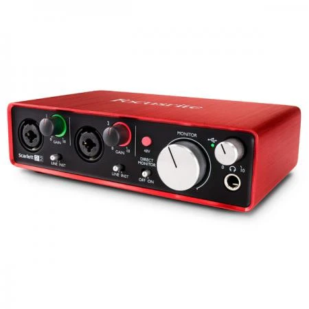 Фото Внешняя студийная звуковая карта Focusrite Scarlett 2i2 2nd Gen