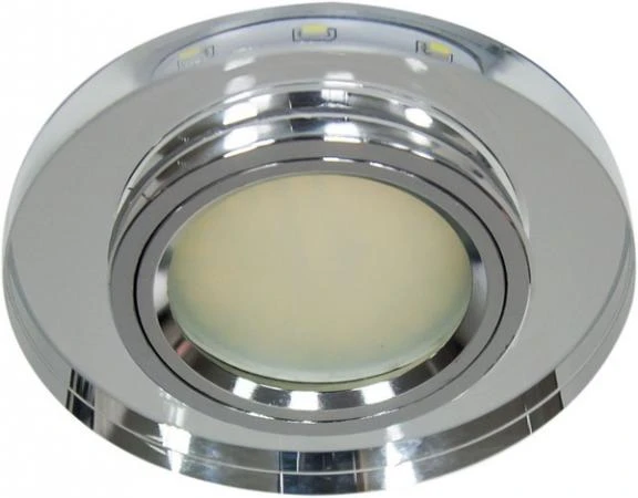 Фото Светильник встраиваемый 12LED*3014 SMD MR16 12V 50W G5.3 серебро серебро 8060-2; 28490