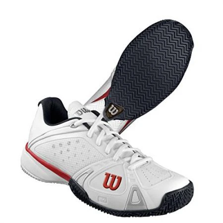 Фото Wilson Men`s Rush Pro CC Tennis Shoes White and Red