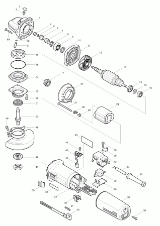 Фото Штифт MAKITA 9562/9565 п.57 шпинделя мет. (стопор)