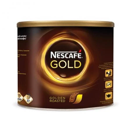 Фото Кофе растворимый NESCAFE "Gold", сублимированный, 500 г, жестяная банка