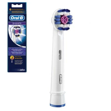 Фото Насадки для электрической зубной щетки ORAL-B (Орал-би) 3D White EB18, комплект 2 шт.