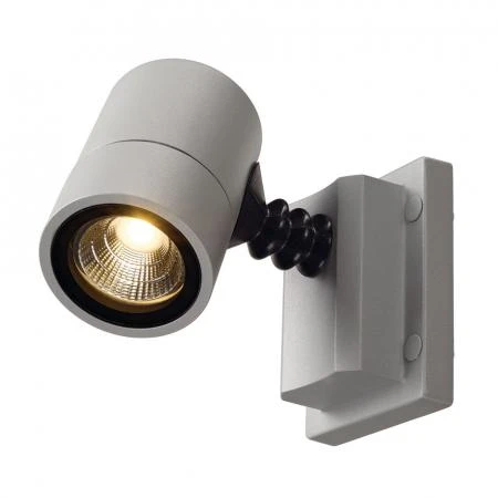 Фото MYRALED WALL светильник накладной IP55 c COB LED 5Вт (6.8Вт), 3000K, 350lm, 30°, серебристый | 233204 SLV