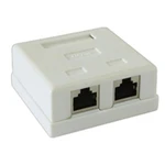 фото Розетка компьютерная RJ-45, категория STP 5e, внешняя, экранированная, 2 порта, 110&amp;Krone