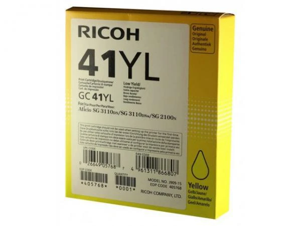 Фото Расходные материалы Ricoh Print Cartridge GC 41Y