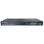 фото 10-ти портовый 1u свитч, 1 порт гб, 1 порт sfp- 1гб, 8 портов ivue ps1082t/ ivue-ps10-1f8t-1u