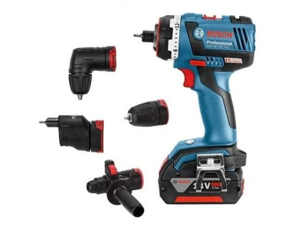 Фото Аккум. дрель-шуруповерт BOSCH GSR 18 V-EC FC2 L-BOXX + насадки (18.0 В