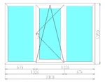 фото Трехстворчатое окно пластиковое