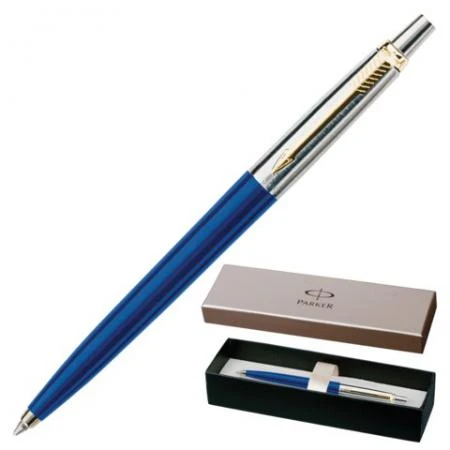 Фото Ручка шариковая PARKER "Jotter Special Blue GT", корпус синий, пластик, хромированные детали, синяя