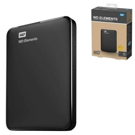 Фото Диск жесткий внешний WESTERN DIGITAL Elements Portable 1Tb, 2.5", USB 3.0, черный