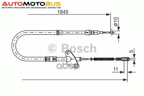 Фото Трос ручного тормоза Bosch 1987477118