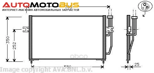 Фото Pадиатор кондиционерa Volvo S40, V40 95-04 Ava VO5128