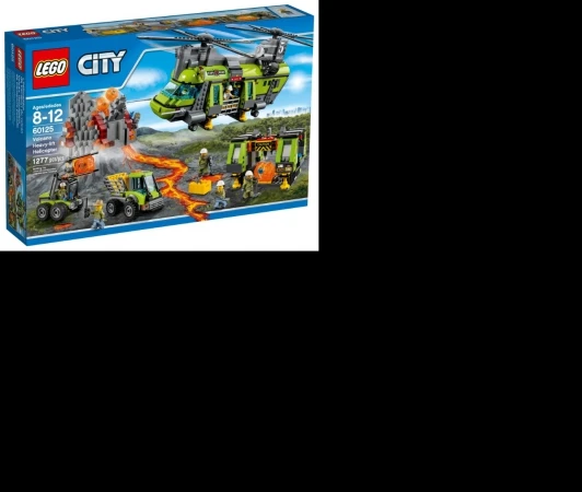 Фото Lego Дания Конструктор Lego City 60125 Volcano Heavy-Lift Helicopter (Лего 60125 Грузовой вертолет исследователей вулканов)