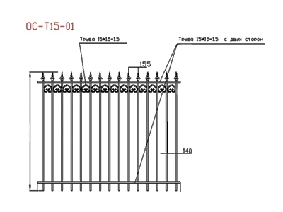 Фото Заборные секции ОС-Т15-01