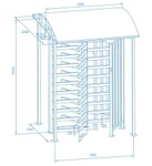 Фото №3 Роторный полноростовый турникет PERCo-RTD-15.1R