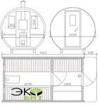 Фото №2 Баня-бочка оптима 4 м