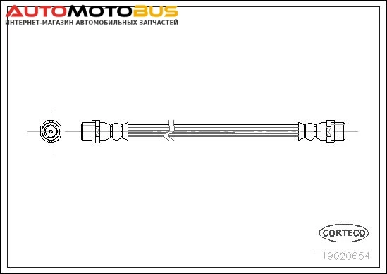 Фото Шланг тормозной CORTECO 19020654