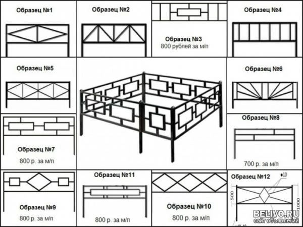 Фото Ограды на кладбище с бесплатной доставкой