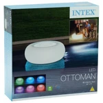 фото Надувной пуф светильник Intex 68697 LED Ottoman (86х33см)