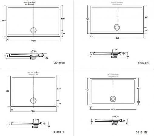 Фото Душевой поддон Globo Docciabella Shiny DB140.BI