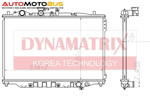 Фото Радиатор охлаждения двигателя DYNAMATRIX DR62392A