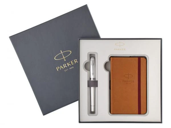 Фото Подарочный набор Parker: Перьевая ручка Parker Urban Premium Pearl + блокнот (55742)