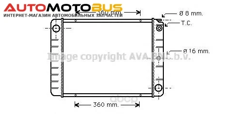 Фото Радиатор охлаждения двигателя Ava VO2027