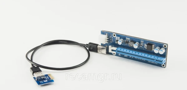 Фото Райзер для видеокарты X1-X16 VER.006C USB 3.0 60СМ. PCI-E 6PIN