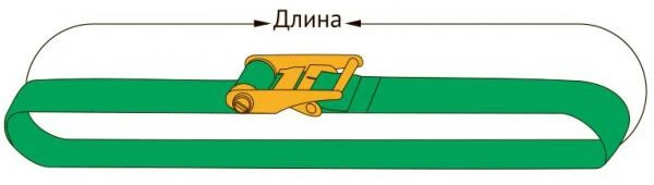 Фото Стяжной ремень кольцевой СРК для крепления груза 5,0т длинна любая