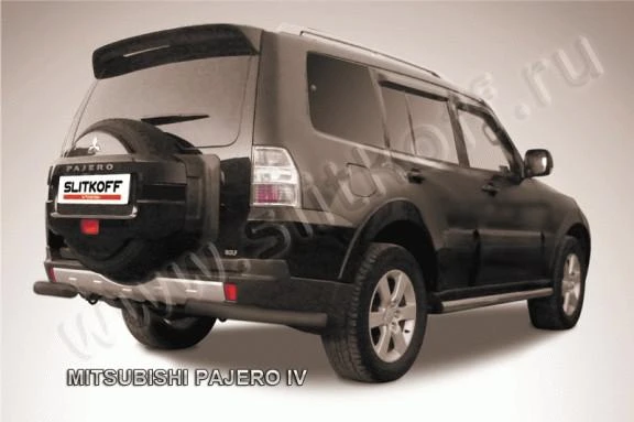 Фото Slitkoff Уголки d76 черные MITSUBISHI PAJERO IV