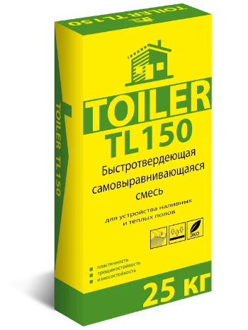 Фото Быстротвердеющая самовыравнивающая смесь TOILER TL 150