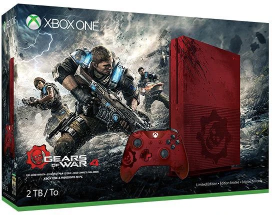 Фото Microsoft Игровая приставка Microsoft Xbox One S 2TB + Видеоигра Gears of War 4 Limited Edition