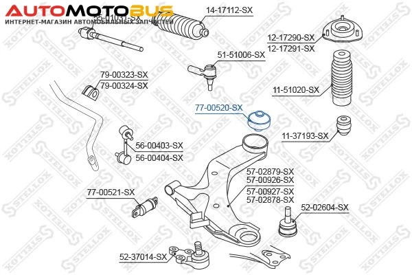 Фото Рычаг независимой подвески колеса STELLOX 77-00520-SX