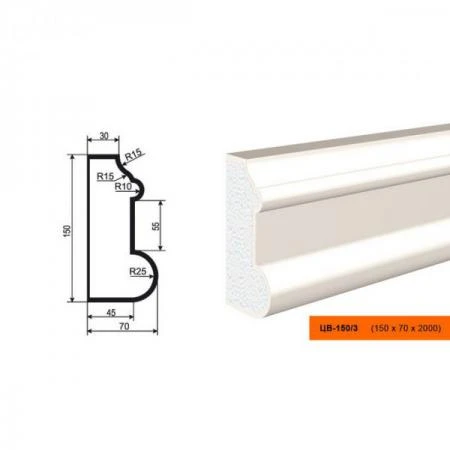Фото Молдинг ЦВ-150/3