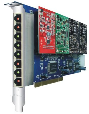 Фото YEASTAR TDM800 интерфейсная плата, PCI, 8 портов RJ11